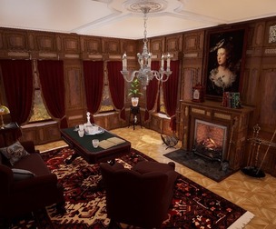 Victorian living room interior