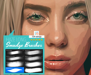Haze Long Procreate Smudge Brushes