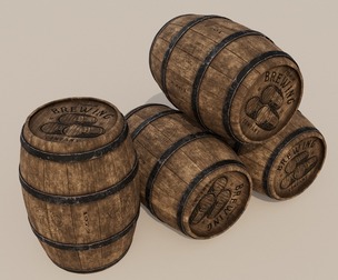 Wooden barrel old