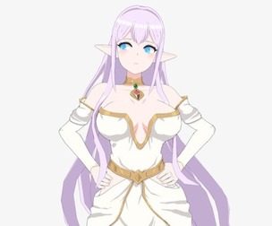 Anime Elf Goddess 3D Model - RPG Fantasy