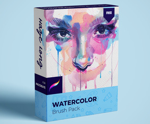 Haze Long Procreate FREE V2 Watercolor Brush Pack