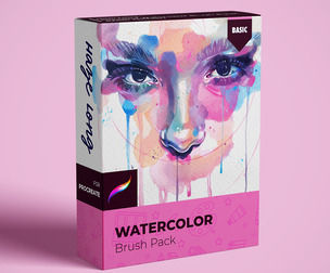 Haze Long Procreate BASIC V2 Watercolor Brush Pack