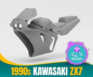 1990s Kawasaki ZX7 Ninja - 3D Printable RC Body