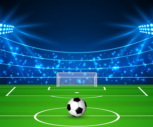 Football Stadium ball, Soccer field, Spot light, Football World Cup, EPS File