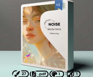 Haze Long PREMIUM Procreate Noise V2 Brush Pack