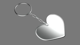 Keychain Six 3D Model key ring with chain cover