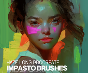 Haze Long FREE Procreate Impasto Brush Pack 2025