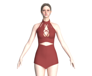 Girls Short Dress-Outfit | Marvelous / Clo3d / obj / fbx