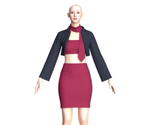 Ladies Corporate Dress-Outfit | Marvelous / Clo3d / obj / fbx