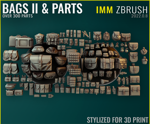 Bags II & Parts - Zbrush IMM