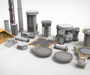 sci-fi Architecture kitbash 53