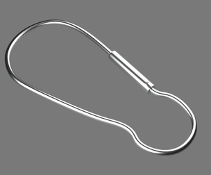 Keychain Seven 3D Model key ring with chain
