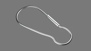 Keychain Seven 3D Model key ring with chain cover