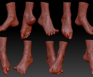 10 3D Scanned Feet