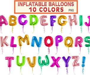 Inflatable Foil Balloons, Golden Alphabet Numbers Letters PNG