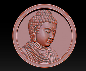 CNC Buddha Head Sculpture