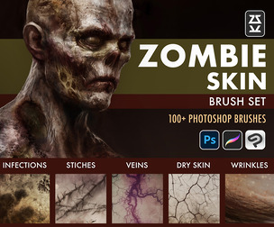 Zombie Skin Brush Set