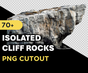 70+ PNG Cutout Isolated Cliff Rocks