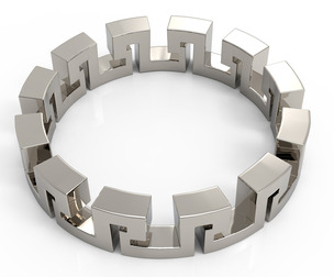 Meandros Ring: Finger Sizes (US) 7.5, 8 & 8.5 | (EU) 56, 57, 58