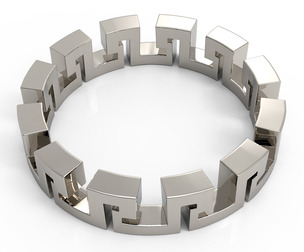 Meandros Ring: Finger Sizes (US) 12, 12.5 & 13 | (EU) 67, 68.5, 70