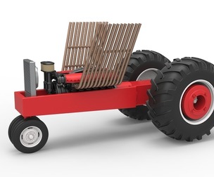 Vintage Pulling tractor Base Scale 1:25