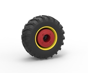 Rear wheel of Vintage Pulling tractor Version 3 Scale 1:25