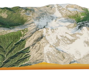 Mount Garibaldi 3d model terrain