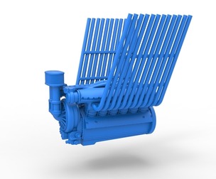 Engine V12 for pulling tractor Version 2 Scale 1:25