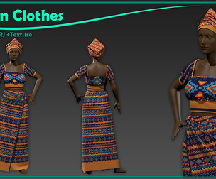 African clothes with texture
