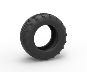 Tire of Vintage Pulling tractor Version 5 Scale 1:25