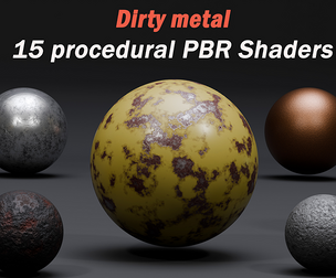 Dirty Metal – 15 Procedural PBR Shaders