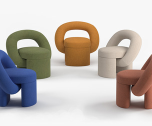 Modern 'PLAY' Accent Chair - Multiple Colors 3D Model