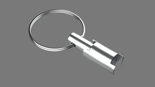 Keychain Eight 3D Model key ring with chain cover