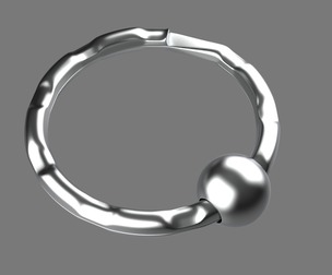 Keychain Nine 3D Model key ring with chain