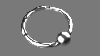 Keychain Nine 3D Model key ring with chain cover