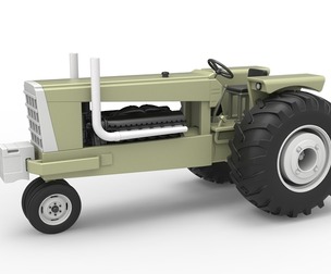 Vintage Pulling tractor Version 2 Scale 1:25