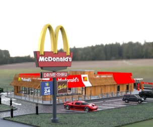 McDonald's Restaurant – High-Quality 3D Model