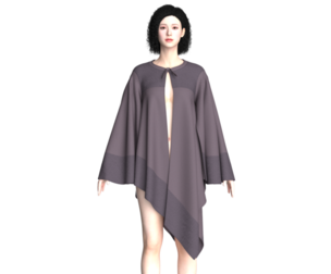 Girls Cape Dress V8 | Marvelous / Clo3d / obj / fbx