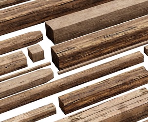 Wooden Plank & Beam Vol.02 – Medieval 3D Asset Pack/Low Poly/Game Ready