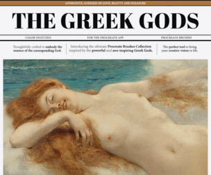 Aphrodite Procreate Kit (Procreate Brushes, Color Palettes & Paper Textures)