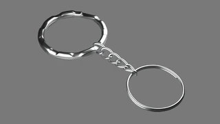 Keychain Twelve 3D Model key ring with chain cover