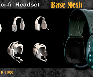 10 Sci-Fi Headset Base Mesh Vol 21