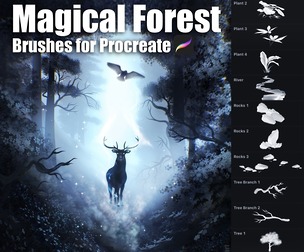 Magical Forest - Brushes for Procreate