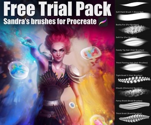 26 brushes for Procreate - Free Trial Pack