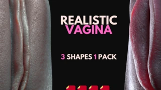 Realistic Vagina Detailed and Photorealistic Pack of 3 Shapes cover