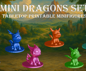 Mini Dragon Game Pieces for tabletop Games