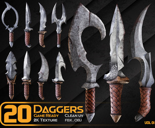 20 Game ready Dagger assets - Vol 01