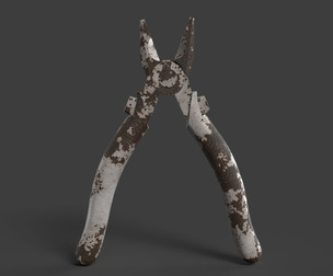 Old Rusty Pliers Tool
