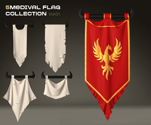 5 MEDIEVAL FLAG COLLECTION VOL 02