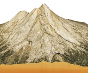 Mount Shasta 3d model terrain